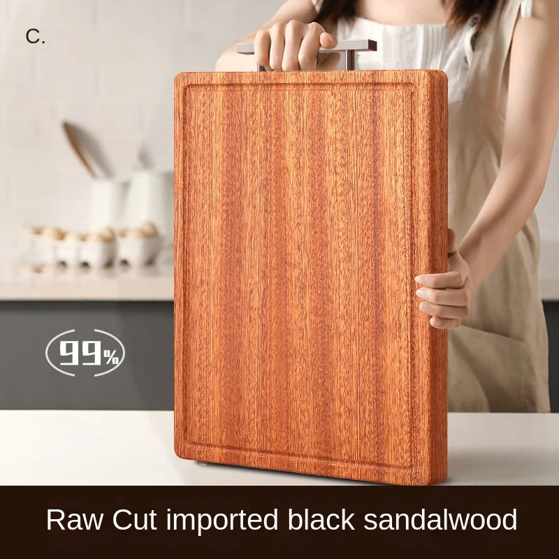 

Ebony solid wood cutting board, anti-mildew and antibacterial household chopping board