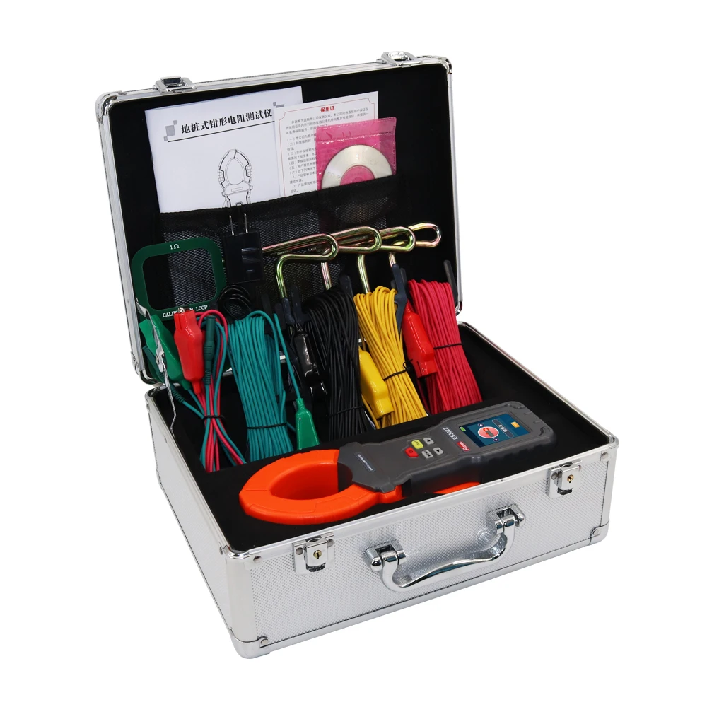 

ES3022E Soil Resistivity 9999 kohm Voltage 600V Current 60A Clamp Grounding Resistance Meter
