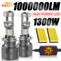 H7 H4 H11 LED Projector Lens Headlight H8 9005 9006 HB3 HB4 Car Bulb 6000K Canbus Turbo High Power Mini Auto/Moto Lamp Fog Light