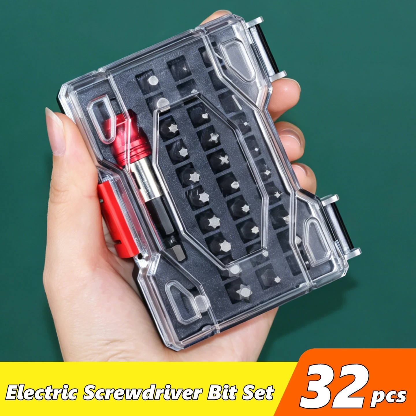 32PCS Steel Impact Screwdriver Bits Set, PH/SL/HEX/Torx Muliti Insert Bits Tips Set with Magnetic Hex Shank Portable Repair Tool