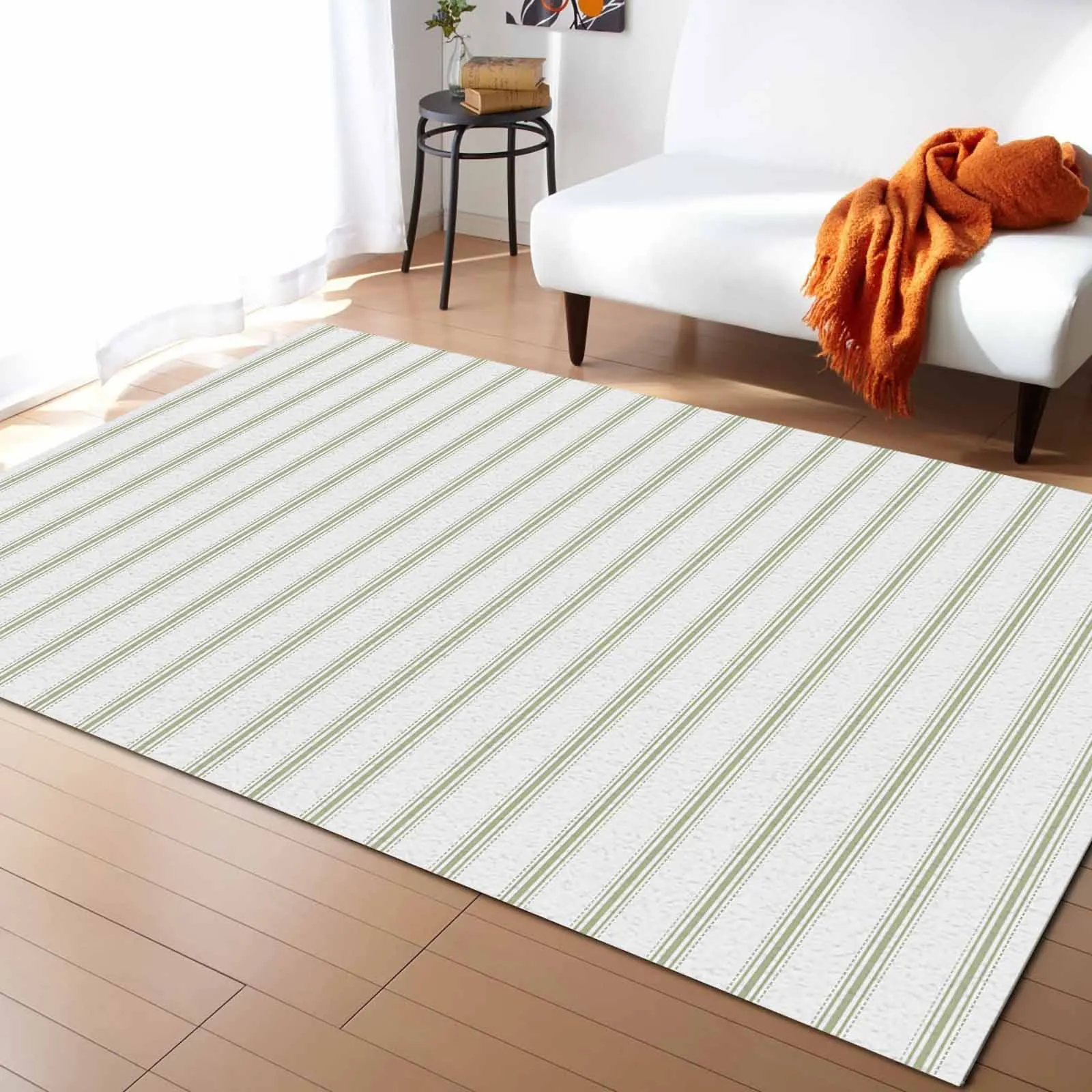 

Striped Sage Green Carpet For Home Living Room Bedroom Bedside Decor Large Area Rug Teen Room Decor Carpet