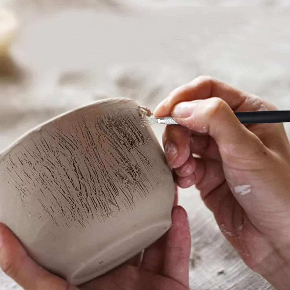 

6Pcs Clay Sculpting Tools Soft Polymer Clay Texture Brushes Needles for DIY Crafting Pottery Art Projects Carving Tools