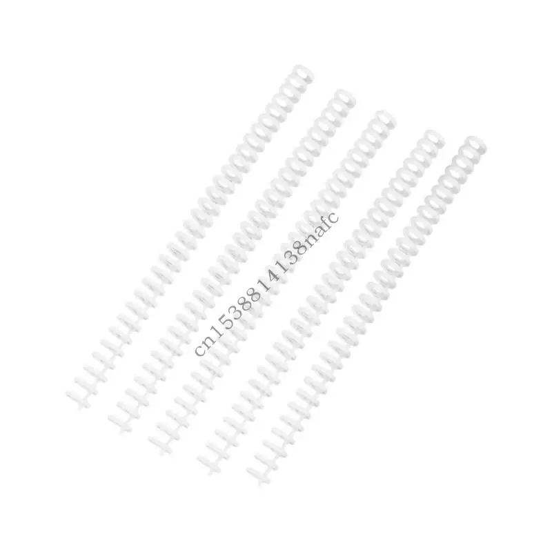594F 5Pcs 12mm Plastic Binding Comb 30 Rings Binding Coil 30-Rings Binder Spine for Refillable Journal Planner Notebook
