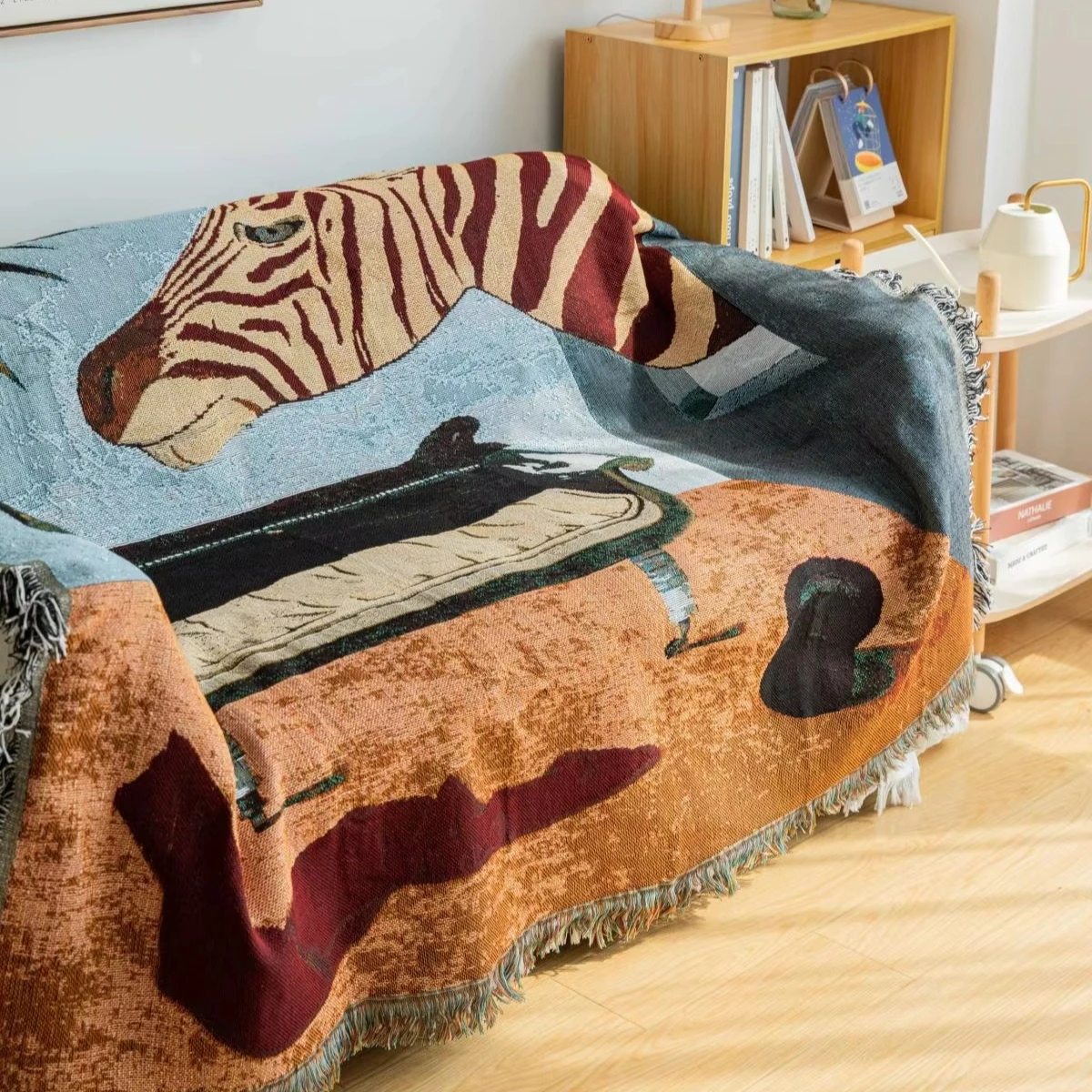 Blanket American Camping Office Picnic Sofa Nap Cover Blanket Single Multi-purpose Decorative Tapestry Thin Blanket