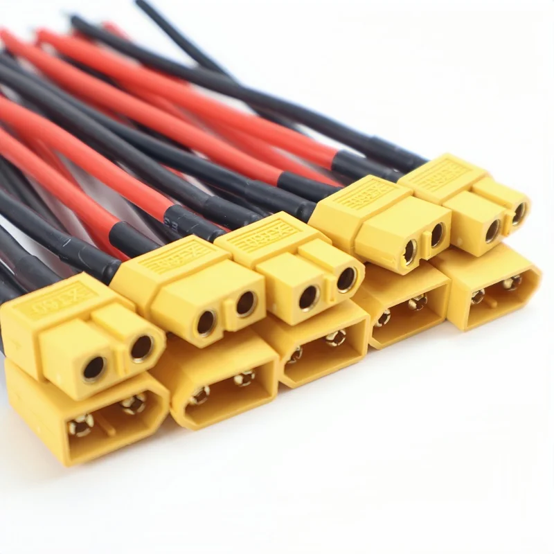 5/10 Parallel Connector for XT60 Plug and Socket Battery with Silicone Flexible Cable 14AWG 10cm RC LiPo Battery Motor