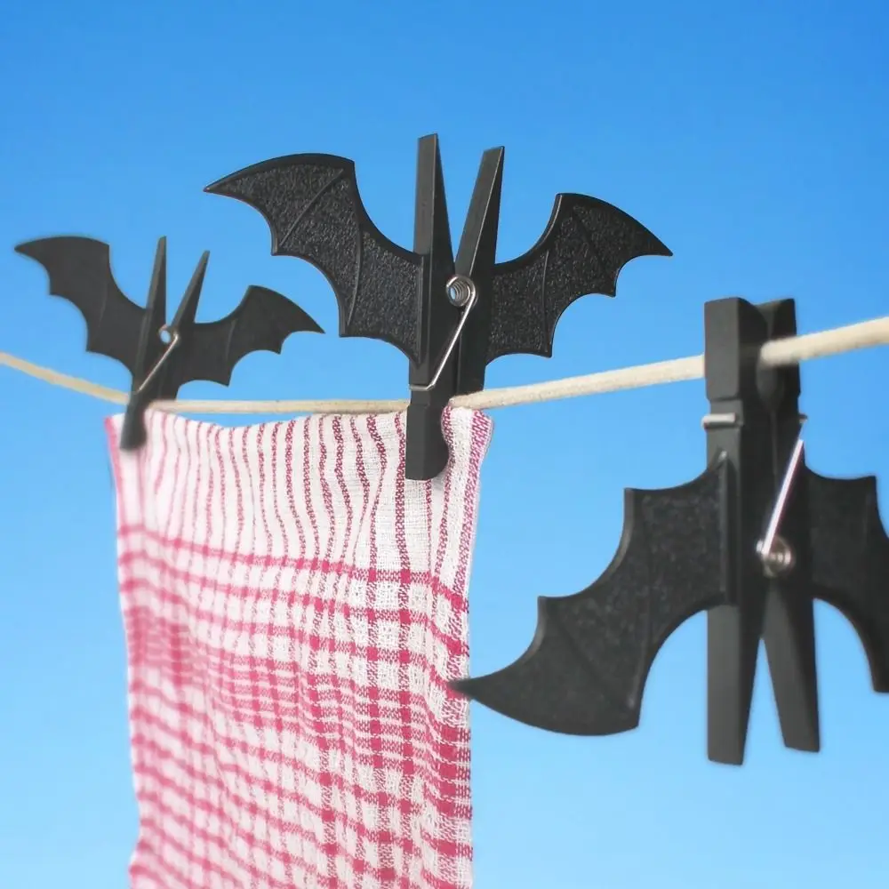 4Pcs Windproof Bat Clothes Pegs Strong Grip Anti-fall Clothes Hanging Clips Convenient Lightweight Clothes Drying Hanger