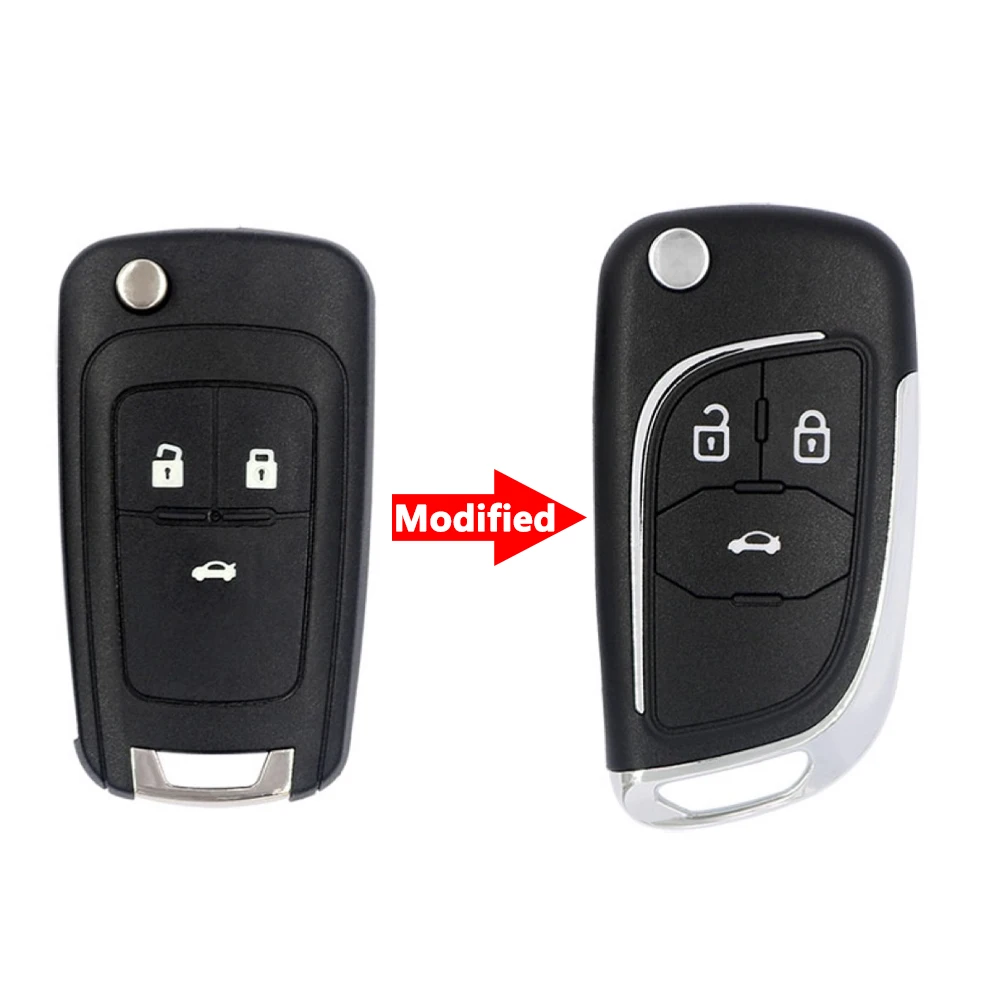 XNRKEY Modified Flip Remote Car Key Shell for Chevrolet Cruze Epica Lova Camaro for Opel Vauxhall Insignia Astra Mokka for Buick