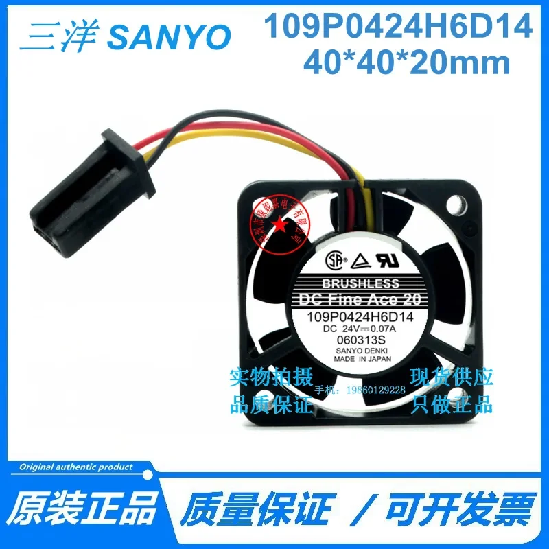 for Fanuc 109P0424H6D14 Cooling Fan 4CM 4020 24V 0.07A with Detection New