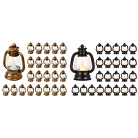 24Pcs Black Electronic Candle Lantern Light Mini Candle Light Flameless LED Oil Lamp Christmas Home Deco