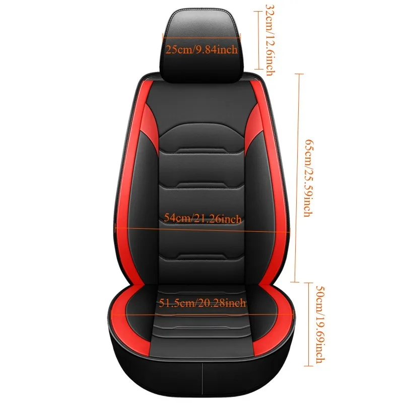 All-inclusive fashionable car seat covers with pu leather, 2 pieces suitable for most cars to resist wear and tear and scratches