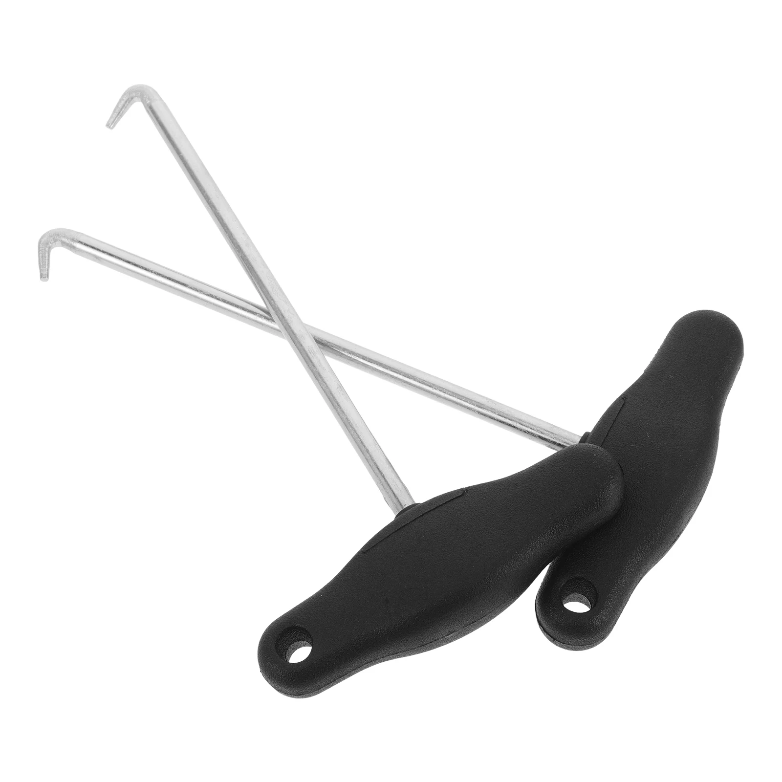 

2pcs Shoelace Tightener Durable Carbon Steel Spring Puller Hook for Skating Hockey Boots Figure Lace Tighteners