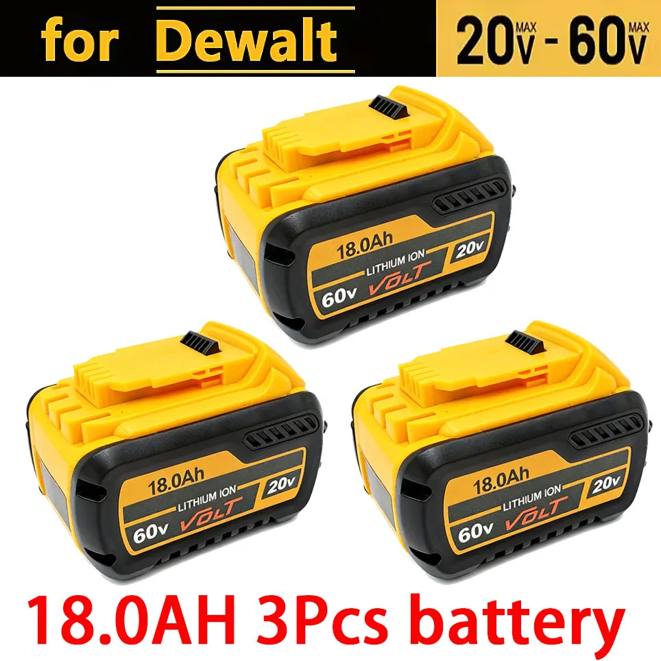 Voor Dewalt 60V 18.0Ah Batterij Vervanging Li-Ion Batterij DCB609 DCB200 DCB205 DCB606 DCB206 DCB209 DCB182 Power Tool Batterij