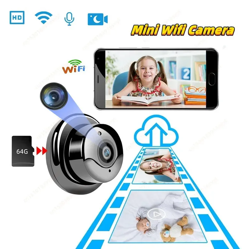 

1080P HD Mini Wifi Camera Invisible Espia Smart Home Security IP Remote Surveillance Micro Camcorder Night Vision Two-way Audio