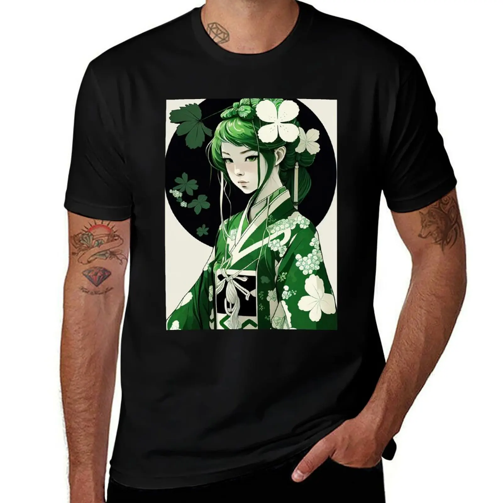 

Young woman wearing a green Kimono T-Shirt Louboutins cute clothes basketball graphic tees mens graphic t-shirts big and tall