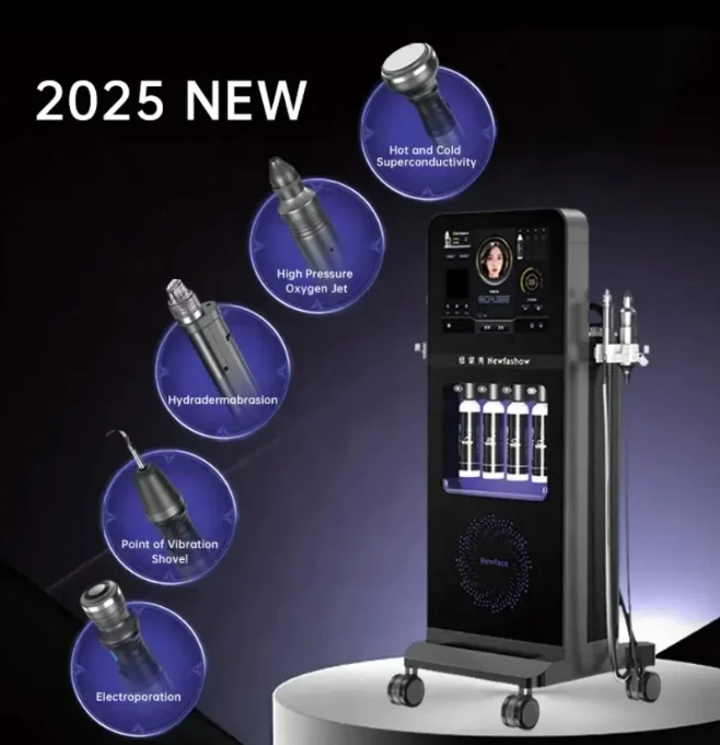 Multifunction 5 in 1 High Pressure Skin Care Deep Cleansing Acne Treatment Oxygen Jet Peel Facial Machine Hydro Facial Machine
