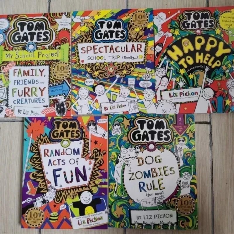 10 books/set English Graffiti Little Genius Tom Gates Latest Second Season Tom Manga Book English