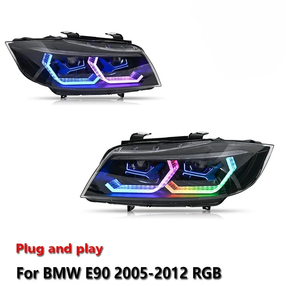 

Car LED Headlight Assemblies For BMW E90 2005-2012 RGB Fog DRL Brake Turn Signal Lamp Plug And Play