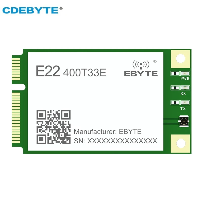 

Wireless LoRa Spread Spectrum CDEBYTE E22-400T33E MINI PCI-e Standard Interface UART/RS485/RS232/USB 33dBm Distance 16KM