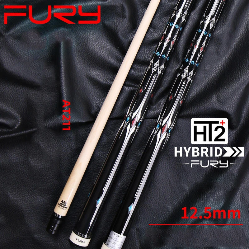 2022 New Arrival FURY Billiard Cue Pool Cue 12.5mm Tip Size HT2 Shaft Leather Handle With Pool Cue Case Set