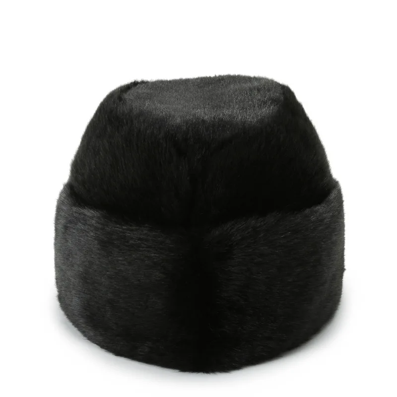 Winter Cap Thickened men\'s Old Hat Imitation Mink Hair Dad Old Hat Russian Toboggan