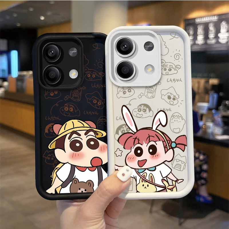 Lovely C-Crayon Shin-chan Phone Case for Redmi Note 13 12 Pro Plus 5G Note 13 12 11 10 9 Pro 12C 10C 9C A2 A1 Shockproof Covers