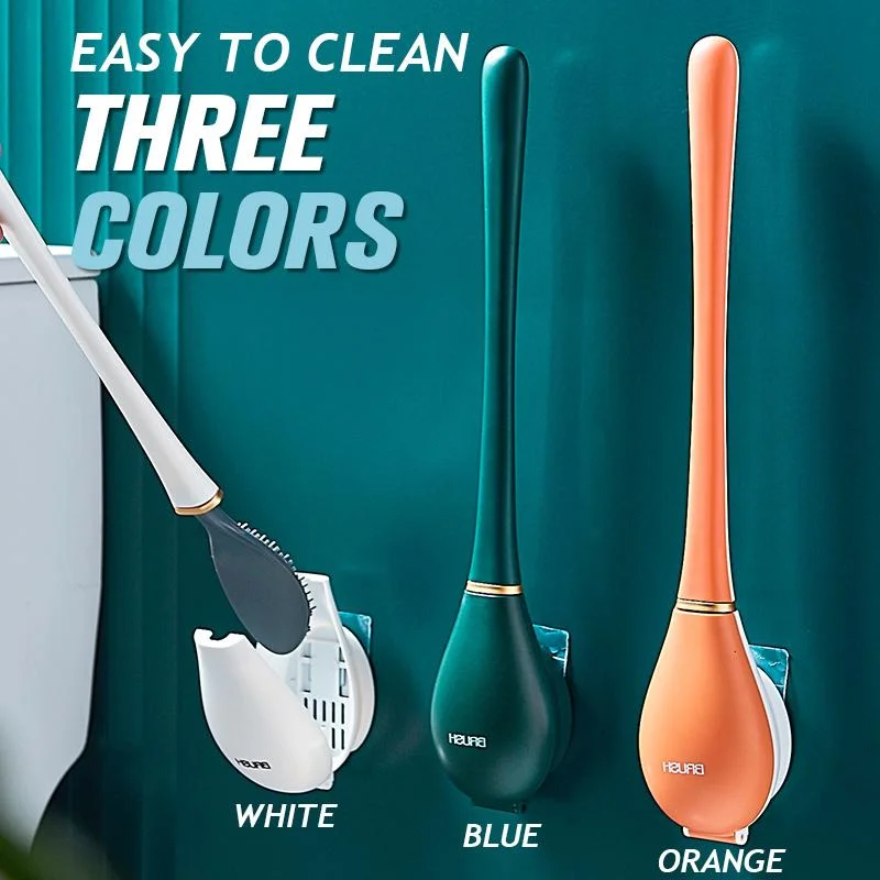 Toilet Brush Modern Home Flexible Silicone Toilet Brush for Bathroom Cleaning Dead Corners Toilet Bowl Brush Durable Bristles