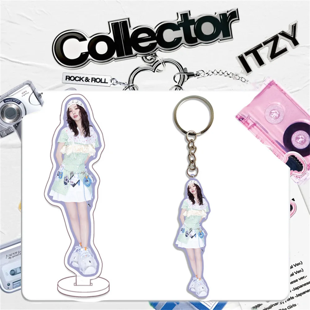 2Pcs KPOP ITZY New Album COLLECTOR Acrylic Keychain 10CM Stand