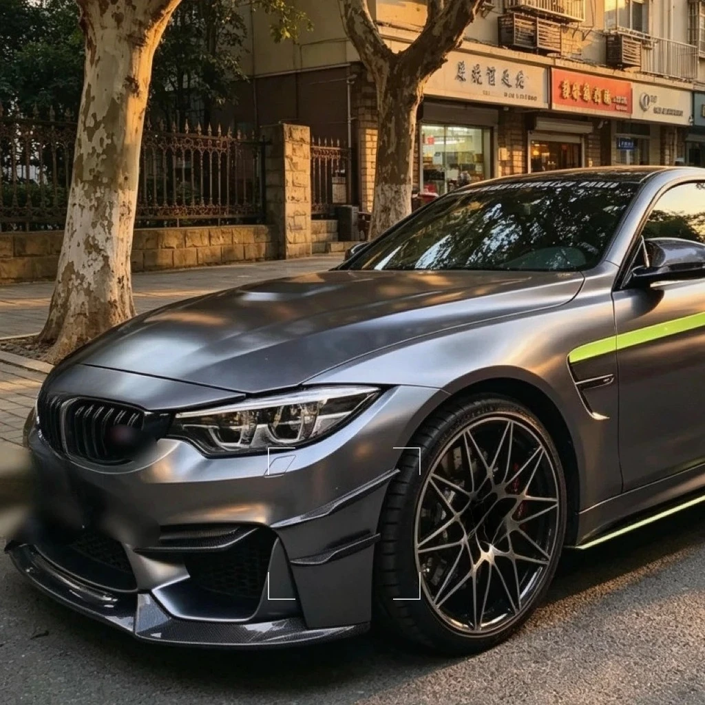 For BMW M4 F82 2021 4-Piece Front Bumper Canard Carbon Fiber Factory Direct for BMW M4 Dive Planes Front Canards