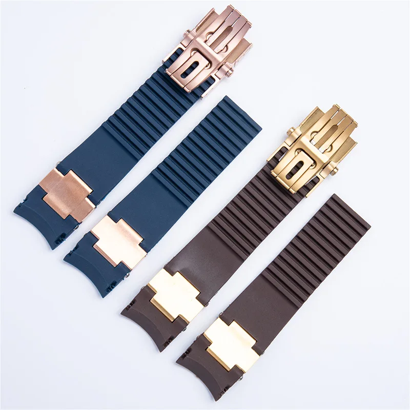 Waterproof Silicone Strap for Ulysse Nardin Diving Sailing Series | 22mm Curved End Butterfly Buckle Band ​​Hot Sale​​