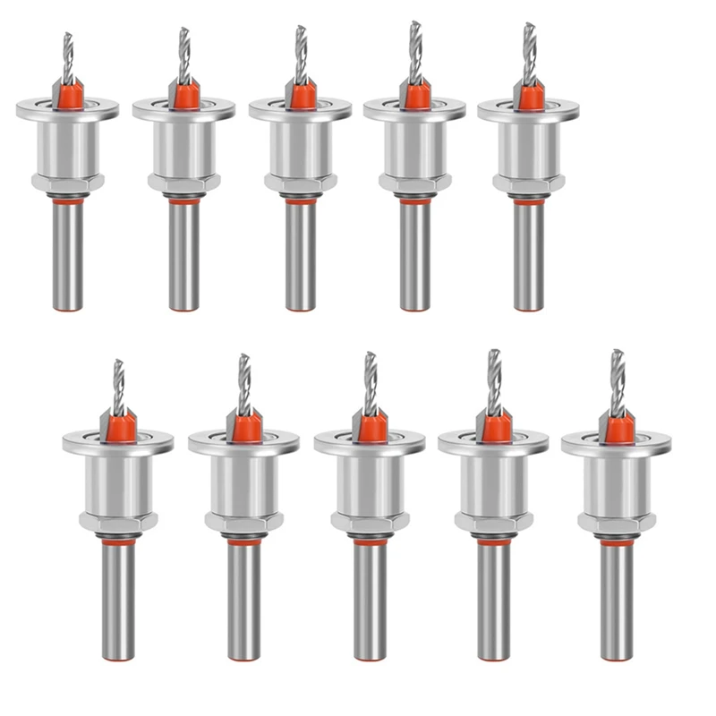 

5Pc HSS Countersink Woodworking Router Bit Set Milling Cutter Screw Extractor Demolition Wood Core Drill Bits