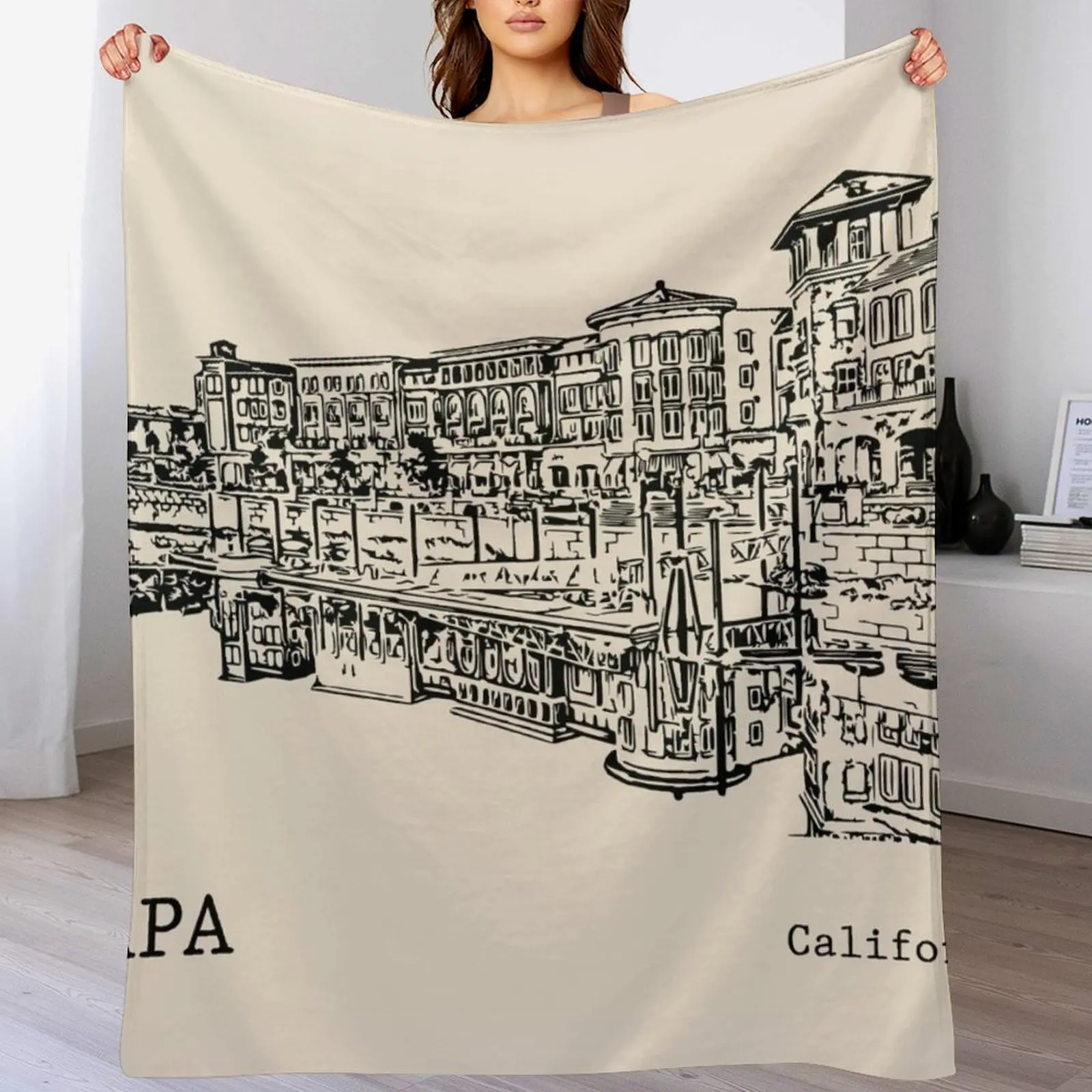 

Napa California Throw Blanket Cozy Sofa Blanket for TV Watching Napping