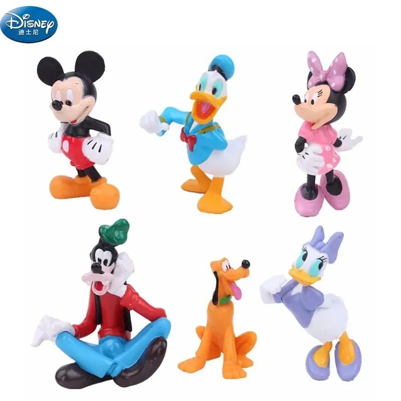 Set mainan boneka PVC anak perempuan, set aksi Mickey Mouse Clubhouse bebek PVC 7-9 cm 6 buah/lot