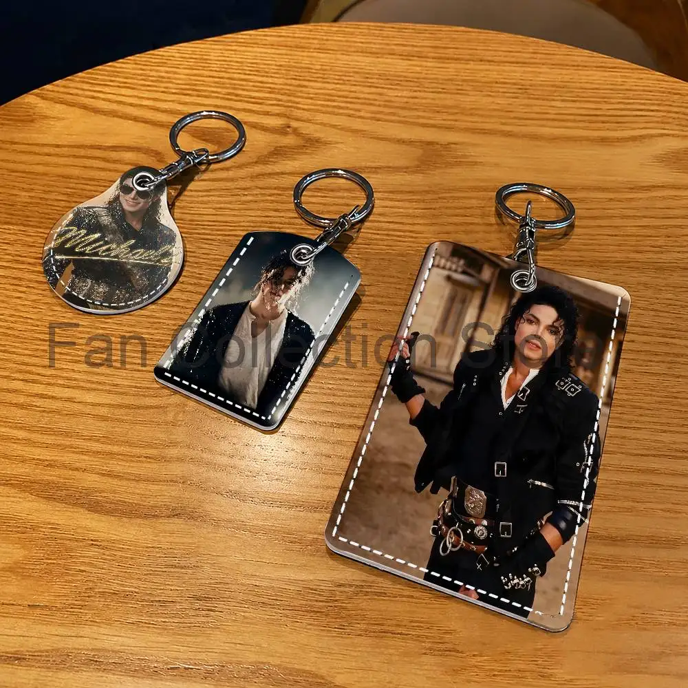 M-Michael Singer J-Jackson Leather Card Holder Keychain Key Ring Door Lock Access Tag ID Access Card Air Tag Case Keychain Card