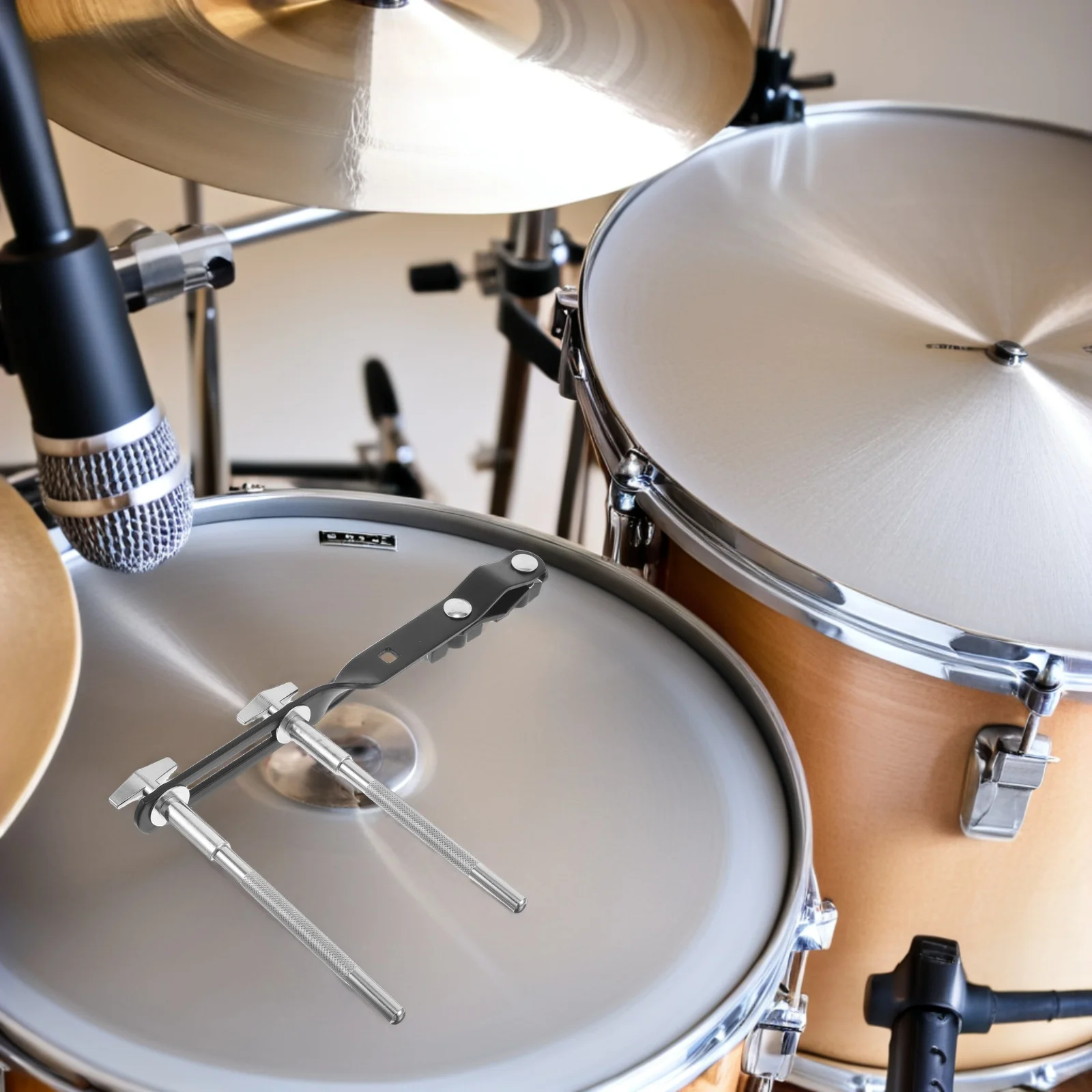 

1Set Metal Cowbell Holder Mounting Bracket Bent Arm Drum Set Clamp Percussion Mount for Drum Rack Accessories Stage and Home Use