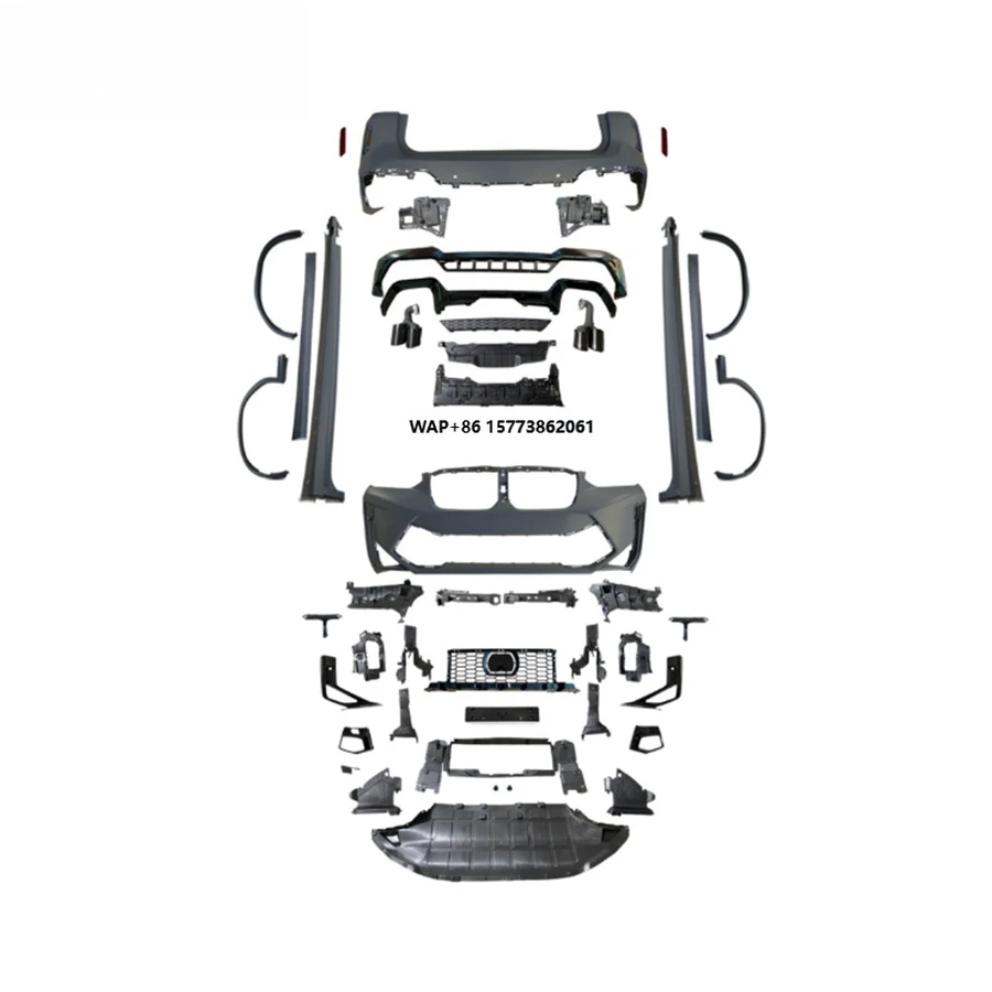 

X3 G01 UPGRADE X3M 2022 YEAR FULL SET INCLUDE CAR BUMPER SIDE SKIRT EXHAUST TIP FRONT GRILLE for X3 G01