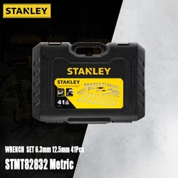 Stanley STMT82832 41Pcs 6.3mm(1/4inch) 12.5mm(1/2inch) Professional Car Repair Wrench Set Include Ratchet Wrench Handle Sockets