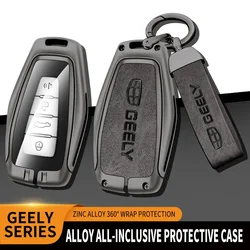 Car Remote Key Case Cover For Geely Coolray X6 Emgrand Global Hawk GX7 Azkarra Tugella FY11 Accessories Car-Styling Keychain