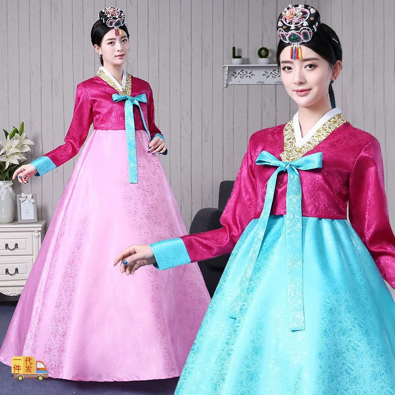 Women's Hanbok Skirt Traditional Costume Korean Costume Dance Costume National Style Dress Court Suit