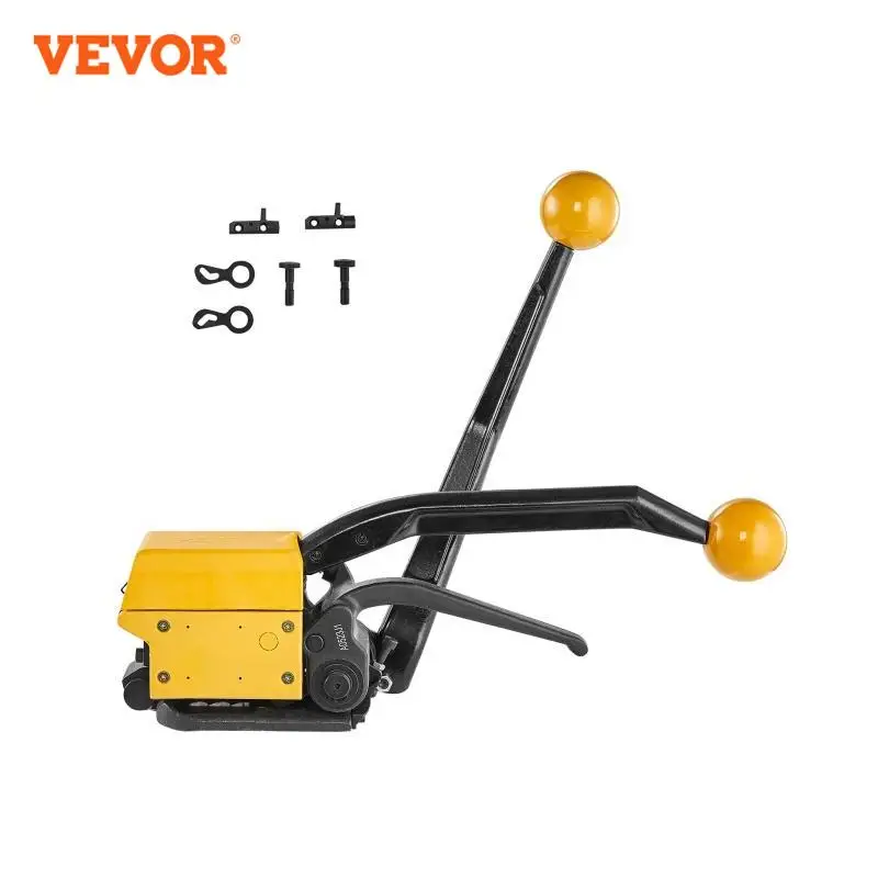 VEVOR A333 Manual Sealless Steel Strapping Machine Bander Belt Packaging Binding Machinery Tool for 12.7-19mm Steel Strap