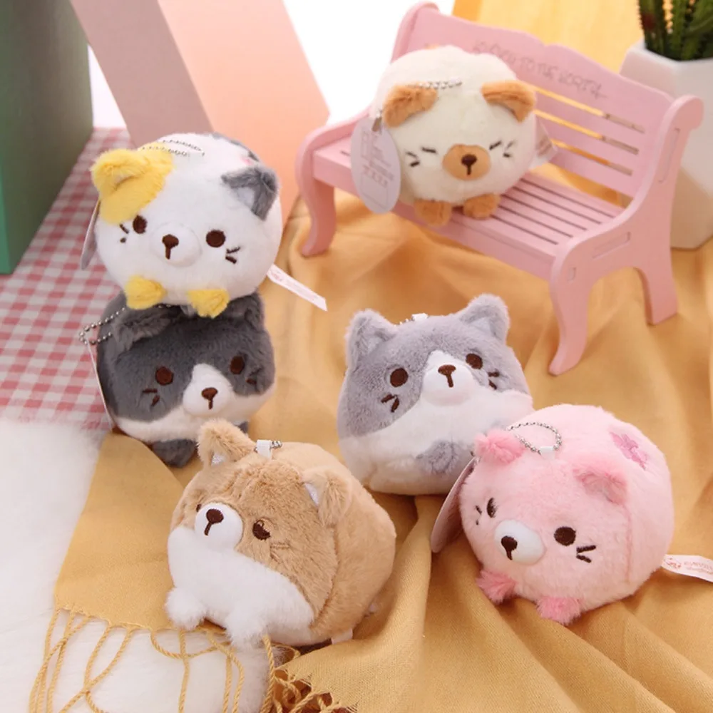 Anime Kitten Cat Plush Keychain Cute Animal Doll Little Cat Plush Doll Pendant Soft Toy Small Cat Plush Keyring Bag Pendant