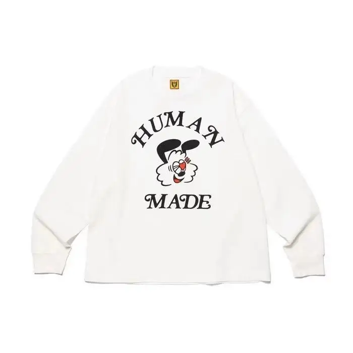 Human Made Rabbit Long Sleeve T Shirt Loose Unisex Streetwear