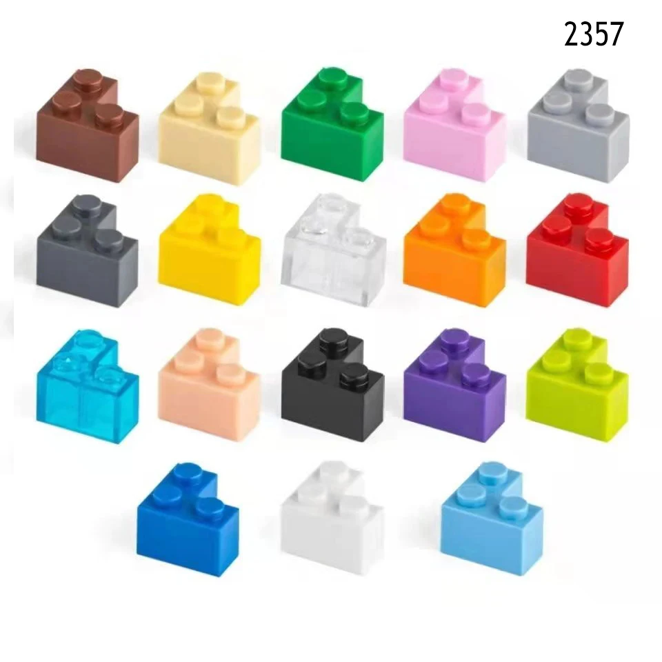 15pcs DIY Building Blocks Thick Figures Bricks 1+2 Dots Educational Creative Size Compatible With 2357 Plastic Toys for Children