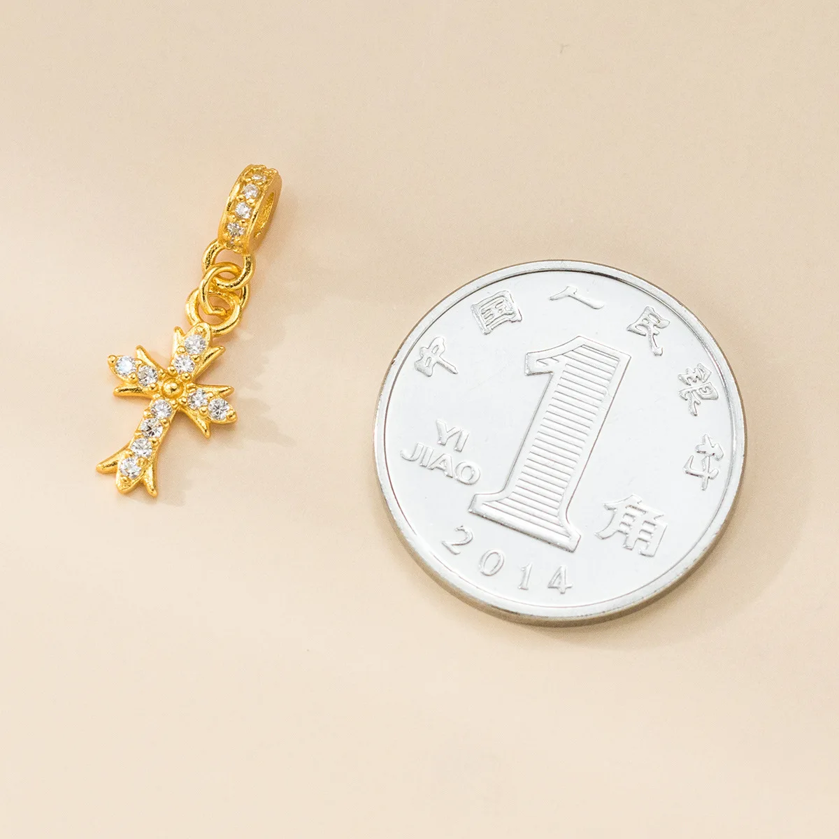 Dijes 925 Cruz circón collar Simple colgante hecho a mano accesorios DIY dijes para pulsera Plata 925