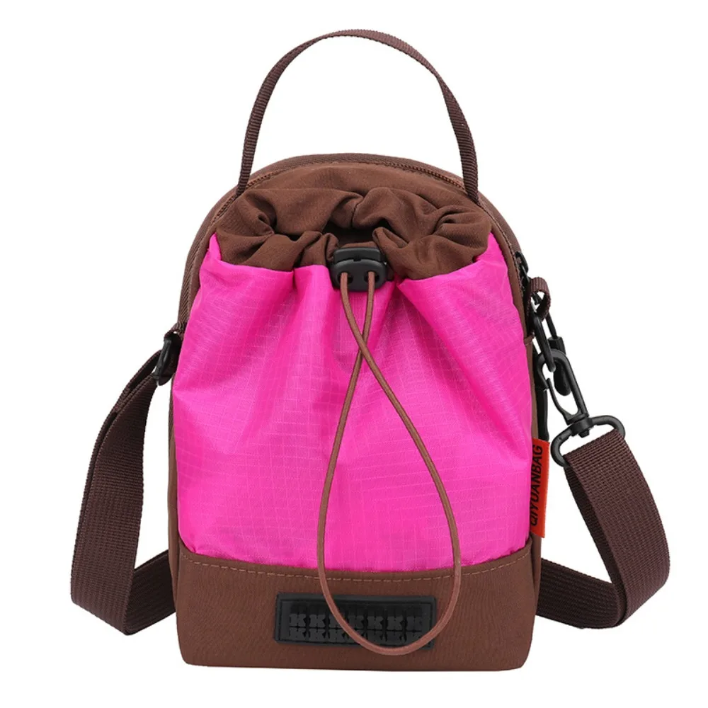 

Contrast Color Water Bottle Carrier Bag Shoulder Strap Front Pocket Water Bottle Holder Adjustable Waterproof