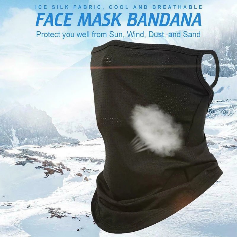 Men Women Summer Bandana Hanging Ear Triangle Face Mask Cycling Hunting Hike Fishing Ski Sports Outdoor Neck Warmer Scarf