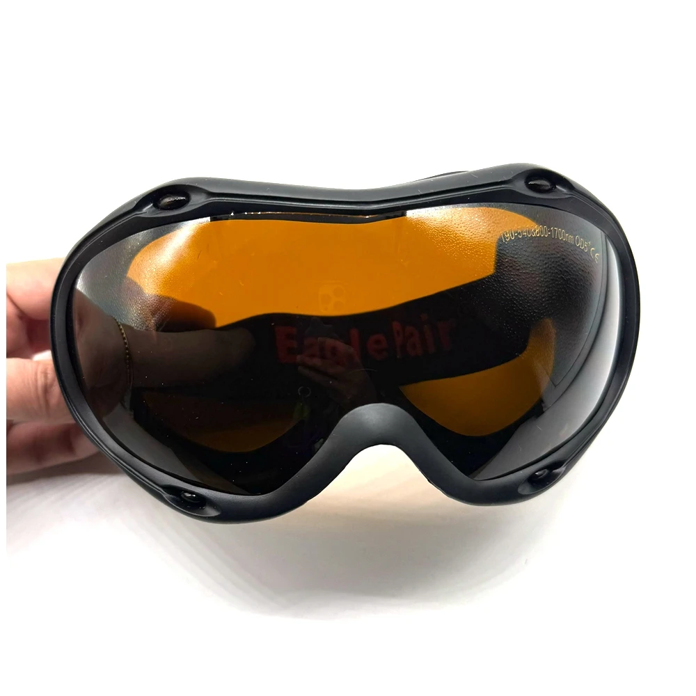 CE Big Frame 190-540nm 800-1700nm Laser Safety Glasses OD5+ YAG Blue Green UV Light Eye Protection Goggles