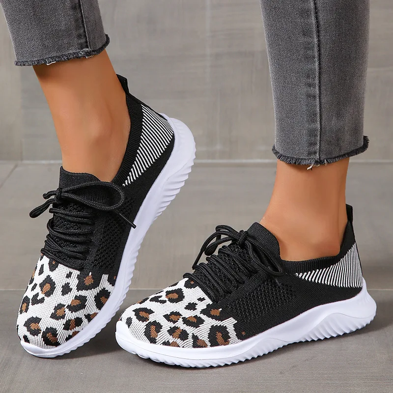 

Women's casual sports shoes 2024 new round head lace-up flat comfortable mesh women's shoes