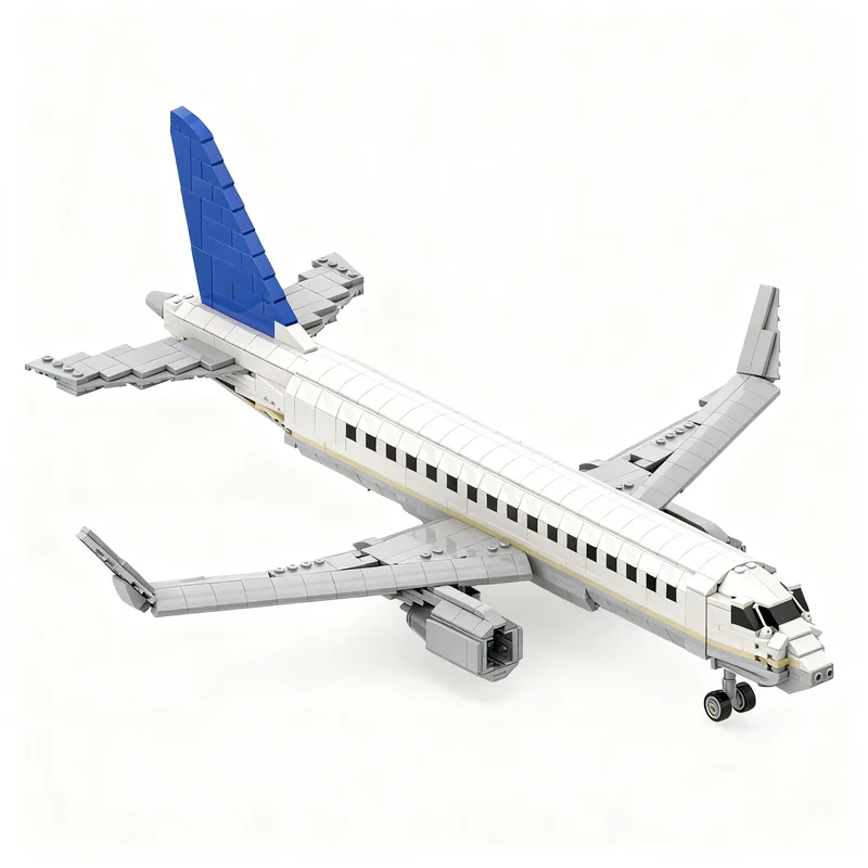 1359pcs MOC Embraer E175 Airplane - United Airlines Model Building Blocks Architecture Toy Christmas Gifts Creative Assemble 3D