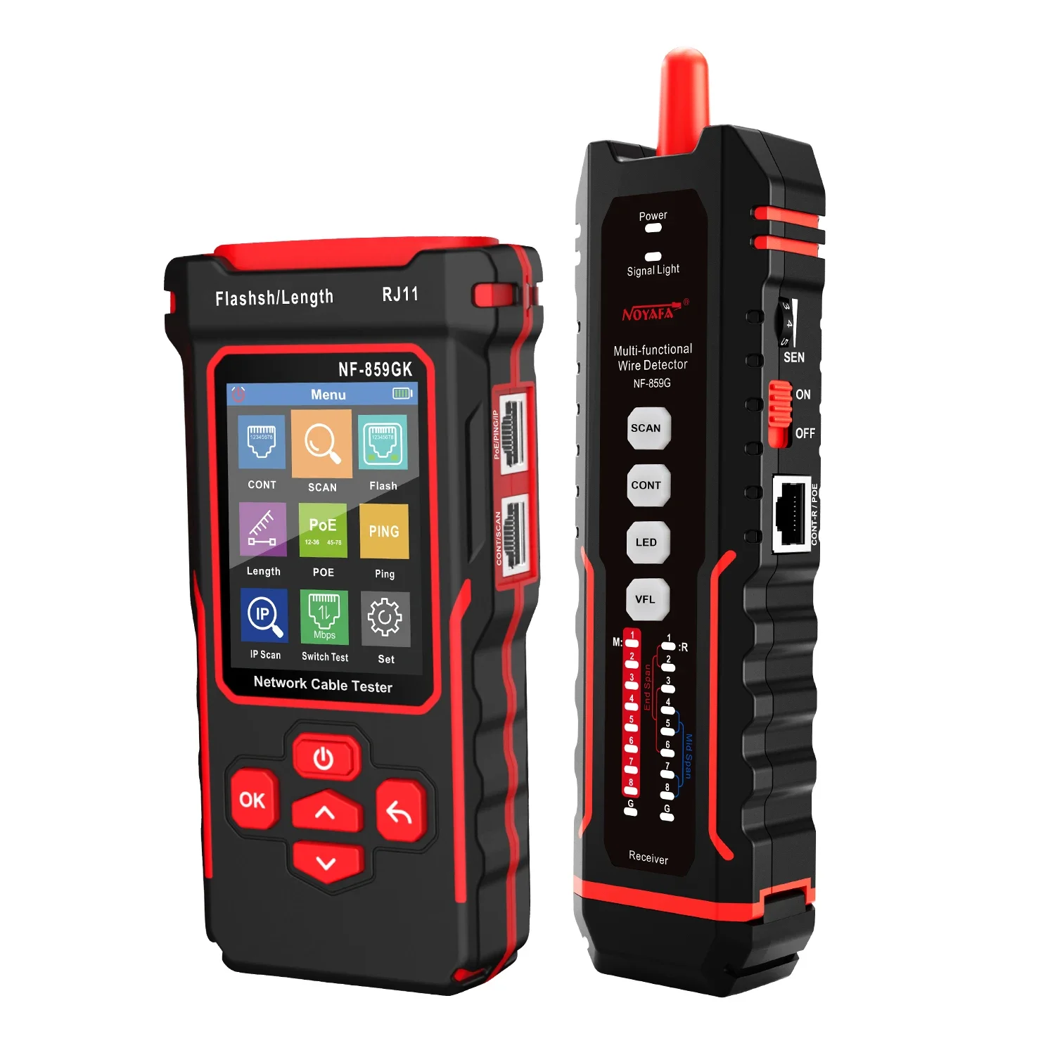 NF-859GK  New Updated Multifunctional  Network Cable Tester with IP Scan Function Ping Testing POE Testing Tester