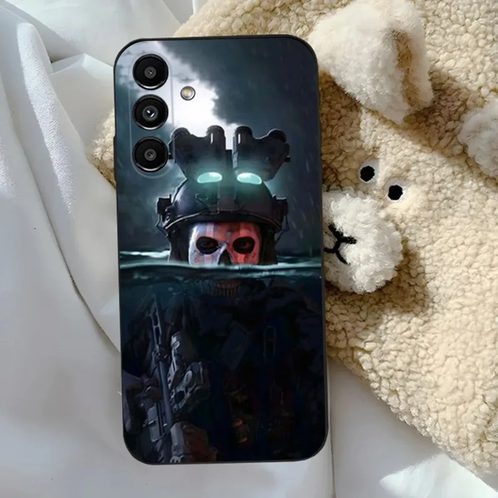 حافظة هاتف Call Of D-Duty Ghost لهاتف Samsung S24,23,22,30,21,10,9,Ultra,Plus,Lite,FE,5G حافظة ناعمة سوداء